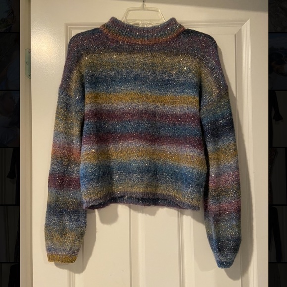 Banana Republic super cute sparkly colorful pullover sweater size XS - Picture 1 of 4